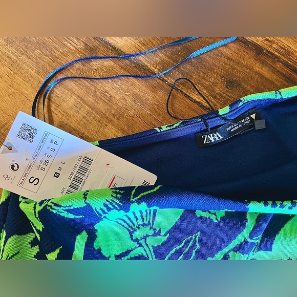 ZARA crop top 💙💚 NWT - Picture 3 of 4